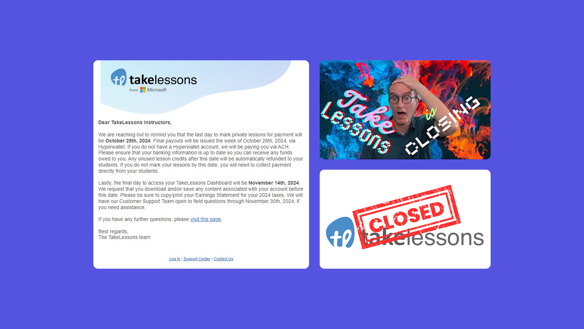 TakeLessons shutdown
